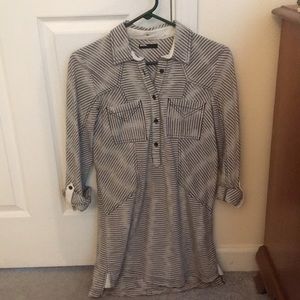 Striped/ button up tunic.